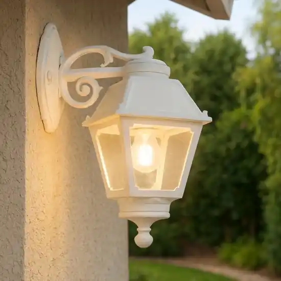Applique lanterna bianca per esterni anti corrosione top light alba Non Perdere