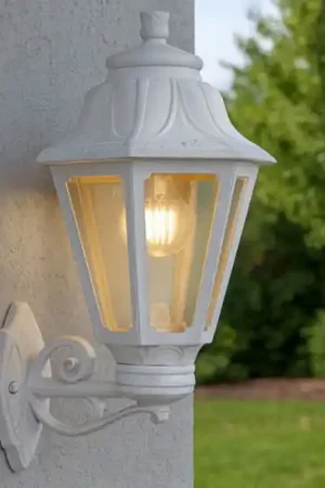 Applique da esterno lanterna bianca anti corrosione top light asti Compra Adesso