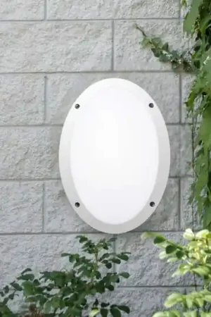Acquista Ora Applique da esterno ovale bianca top light milano