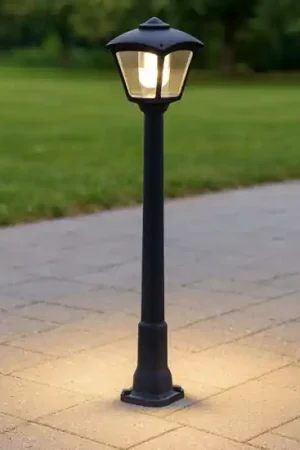 A Buon Prezzo Lampione da giardino lerici top light nero anti corrosione ip55