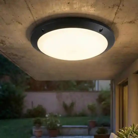 Ultima Occasione Plafoniera rotonda da esterno top light tropea nera
