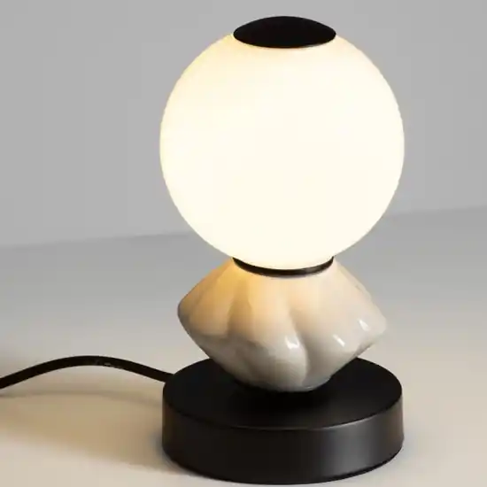 Di Tendenza Abat-jour per camera da letto grigio chiaro vegtro ceramica