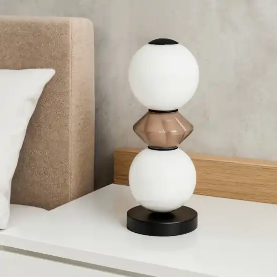Super Prezzo Abat-jour lampada da comodino moderna led 3000k vetro ceramica