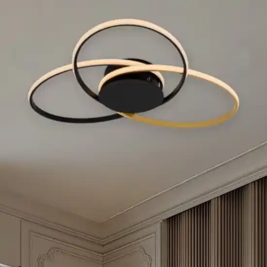 Spedito Oggi Plafoniera moderna ad anelli led 3200k per soggiorno
