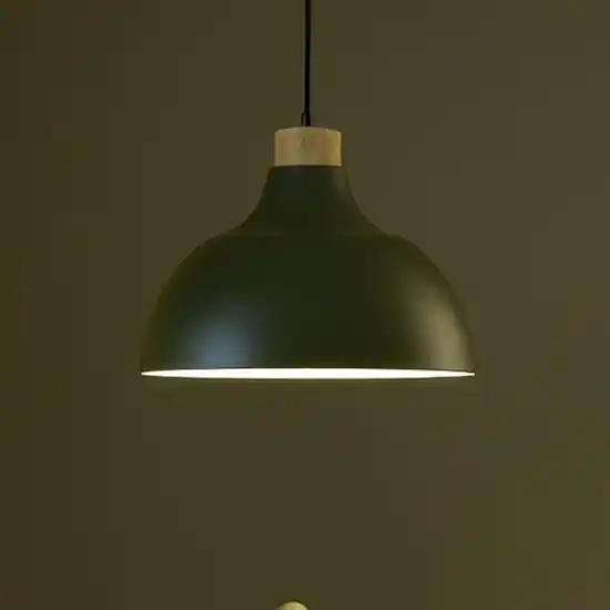 Lampadario per cucina moderna verde a cupola 34 cm Offerta Del Giorno