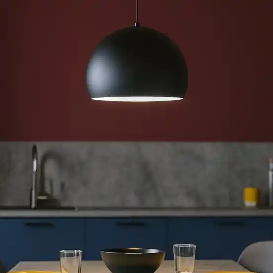 Prezzo Di Fabbrica Lampadario da cucina a cupola nero