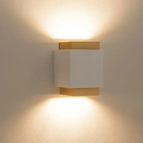 Applique di gesso syme sforzin bianco oro design moderna Miglior Prezzo