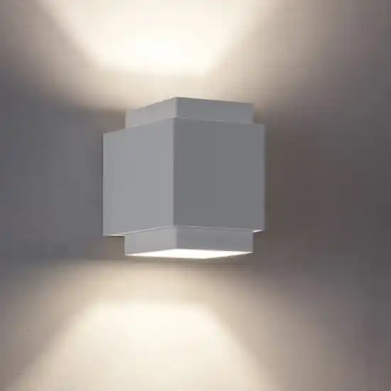 Applique di gesso bianco per interni squadrato syme sforzin Nuovo Arrivo
