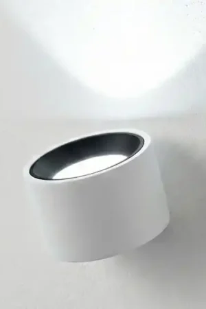 Applique da parete in gesso tondo bianco nero nasso sforzin Occasione Imperdibile