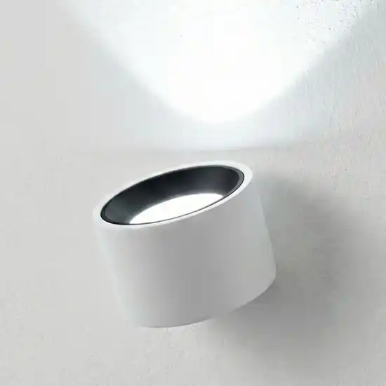 Applique da parete in gesso tondo bianco nero nasso sforzin Occasione Imperdibile