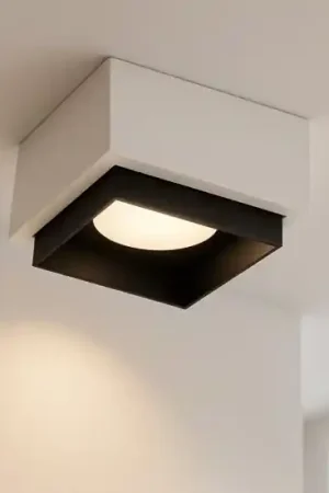 Esclusivo Plafoniera da cucina quadrata nera moderna syme sforzin