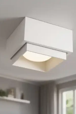 Sforzin syme plafoniera quadrata da soffitto bianca Solo Oggi