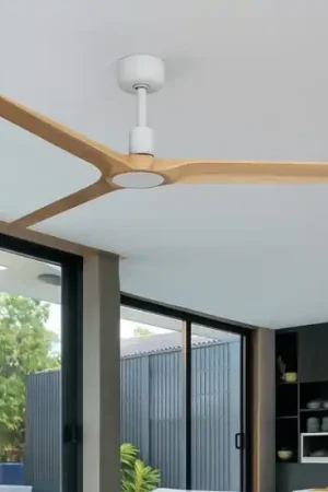 Vendita Finale Ventilatore da soffitto bianco pale legno silenzioso 18mq