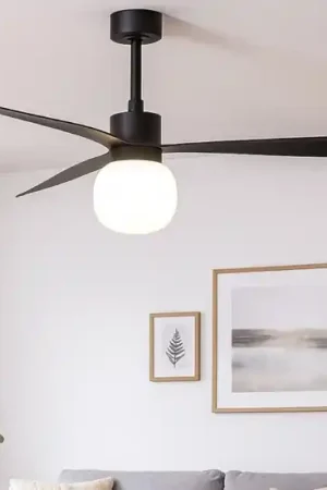 Ventilatore con luce a pale da soffitto nero 28mq Non Perdere