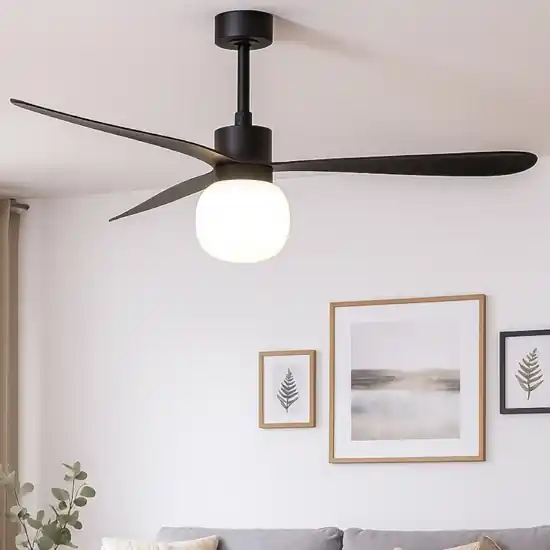 Ventilatore con luce a pale da soffitto nero 28mq Non Perdere