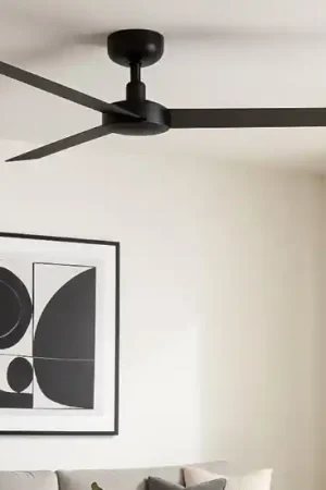 Ventilatore nero da soffitto 28mq a pale silenzioso Spedizione Espresso