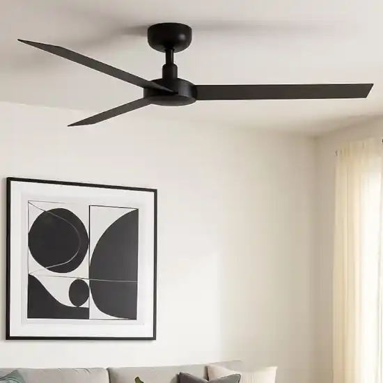 Ventilatore nero da soffitto 28mq a pale silenzioso Spedizione Espresso