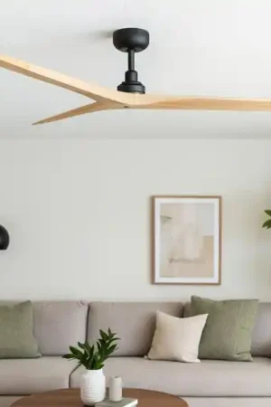 Ventilatore a soffitto nero 28mq silenzioso pale di legno Occasione