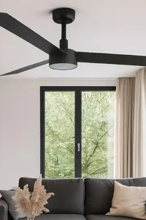 Ventilatore da soffitto nero con luce silenzioso 28mq Compra Oggi Stesso