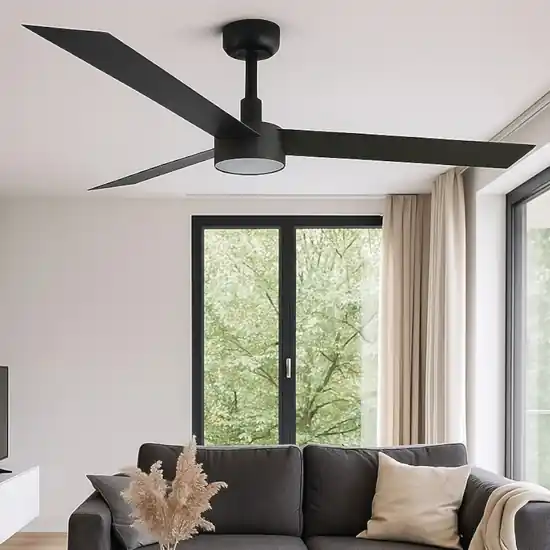 Ventilatore da soffitto nero con luce silenzioso 28mq Compra Oggi Stesso