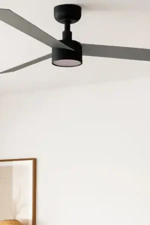 Ventilatore a pale nero da soffitto con luce 28mq Economico