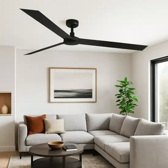 Ventilatore nero a pale da soffitto 39mq silenzioso Di Tendenza