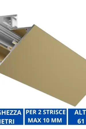 Compra Adesso Profilo 2mt angolare oro lubiana d per n2 strip led max 10mm gea luce