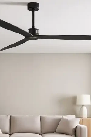 Ventilatore da soffitto nero a pale 39mq silenzioso con telecomando Professionale