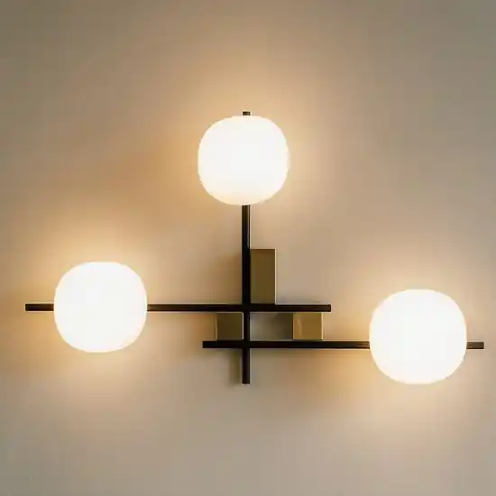 Applique da parete miloox lingotto moderna nero oro Promo Stagionale