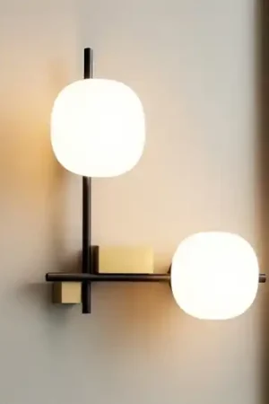 Professionale Miloox lingotto applique da parete 2 luci nero oro