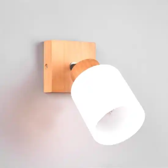 Applique di legno orientabile vetro di bianco da parete Compra Online
