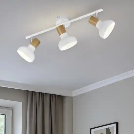 Plafoniera da soffitto per interni bianco legno Promozione