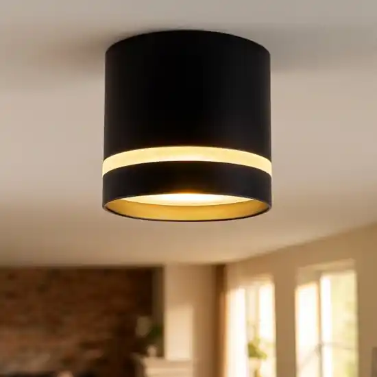 Faretto nero cilindro gx53 da soffitto Nuova Collezione