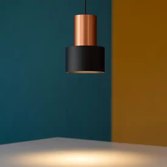 Lampada a sospensione led 5w 3000k nero oro per isola penisola Spedito Oggi