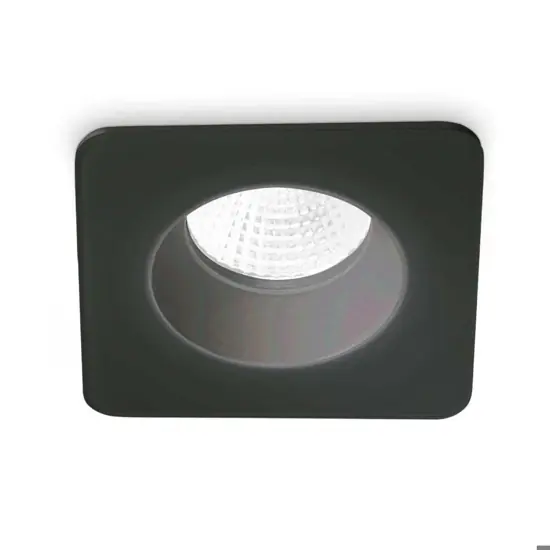 Saldi Room-65 fi square ideal lux faretto 8w 3000k quadrato nero 220-240v