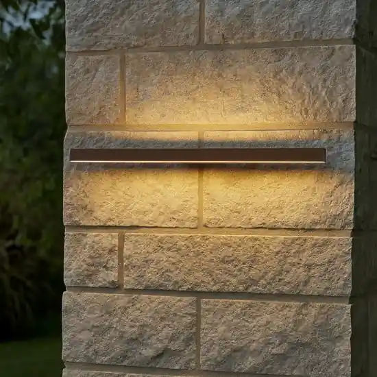 Prezzo Basso Applique da esterno marrone corten moderna led 24w 3000k