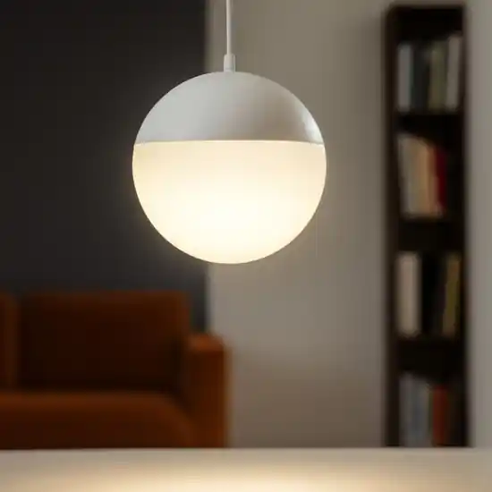 Di Tendenza Lampada pendente a sospensione sfera bianca led 10w 3000k