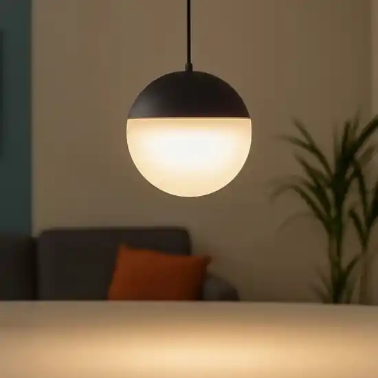 Lampada a sospensione sfera nera led 10w 3000k Promozione