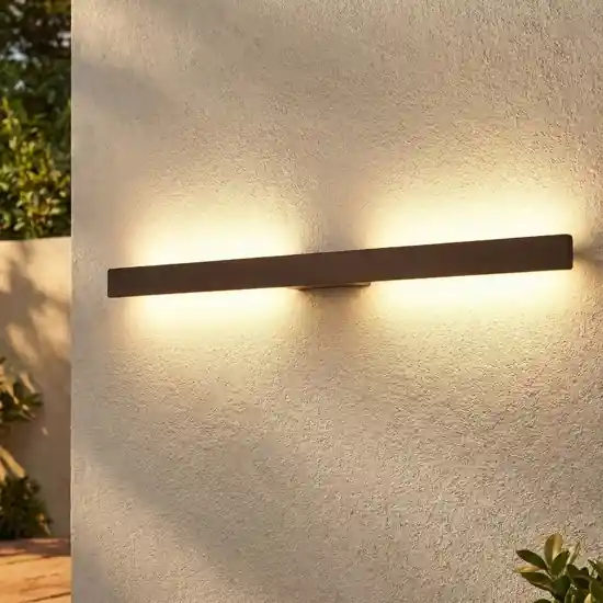 Applique da esterno bacchetta moderna marrone corten led 20w 3000k Vendita Finale
