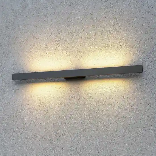 Applique per esterno moderno antracite rettangolare 24w 3000k Sconto