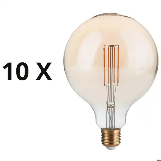 Saldi Confezione n10 lampadine e27 globo led 4w 2200k 500lm ambra ideal lux