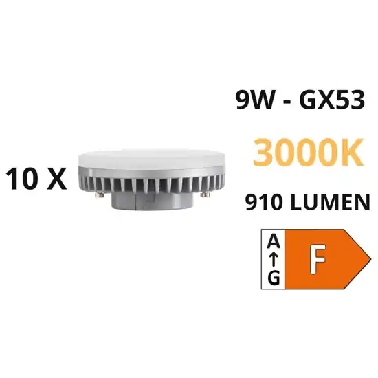 A Buon Prezzo Confezione n10 lampadine gx53 9w led 3000k 910lm ideal lux