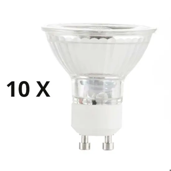 Confezione n10 lampadine gu10 led 5w 4000k 430lm ottica 50 ideal lux Bestseller