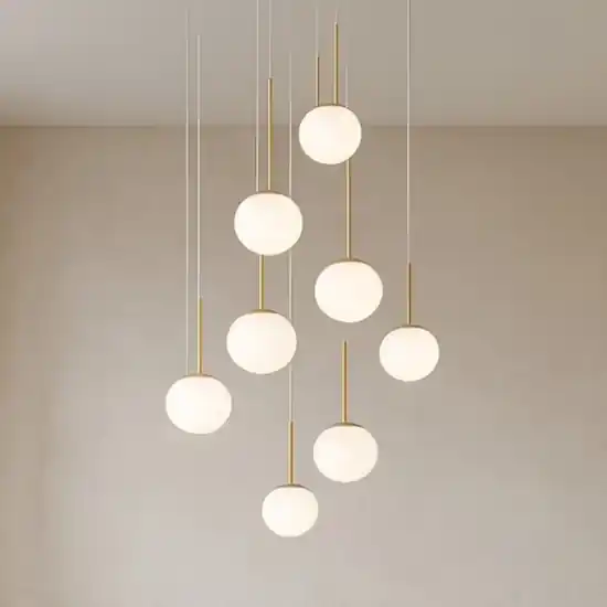Offerta Lampo So jewel 8 ondaluce lampadario oro sfere di vetro moderno
