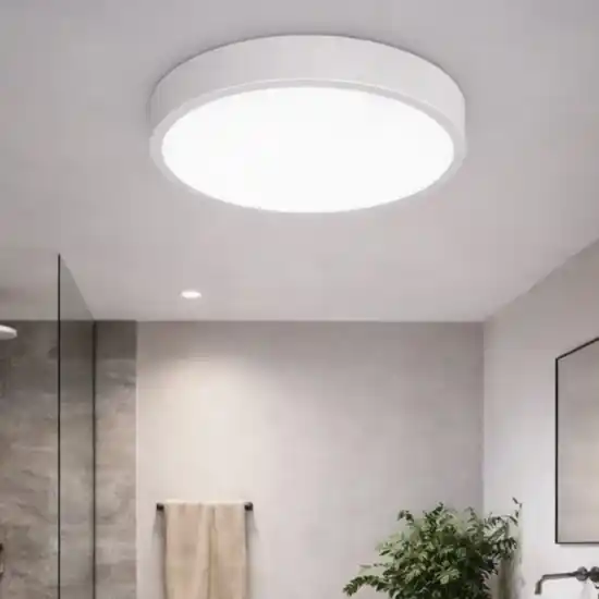 Ideal lux ray pl d30 plafoniera da bagno led 13w 3000k 4000k bianca ip44 A Buon Prezzo