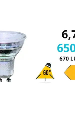 Affare Life lampadina gu10 led vetro 6,7w ottica 60 6500k 670lm