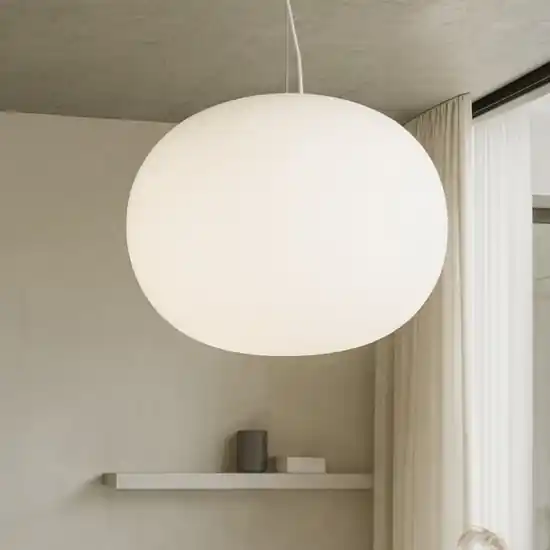 Occasione Cotton sp1 d30 ideal lux lampadario particolare moderno vetro bianco
