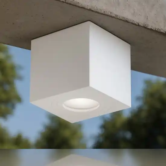 Faretto per esterno cubotto bianco gea luce Prezzo Basso