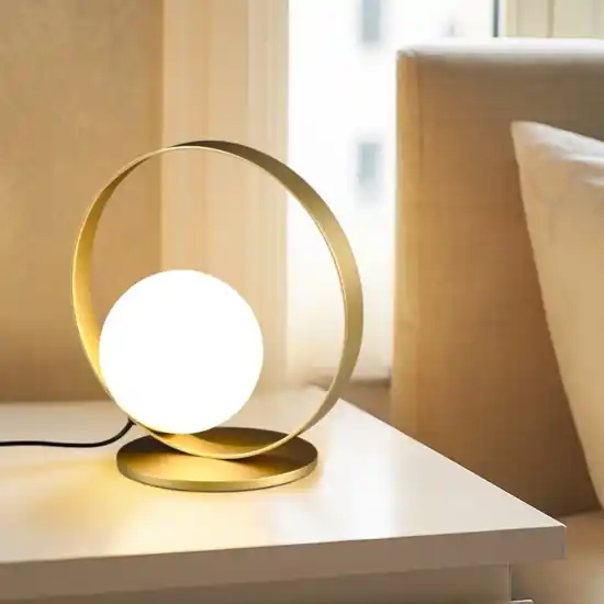 Abat-jour lampada oro da comodino led 5w 3000k Consegna Rapida