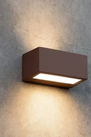 Twin ap1 ideal lux applique da esterno ip44 marrone rettangolare Spedizione Espresso